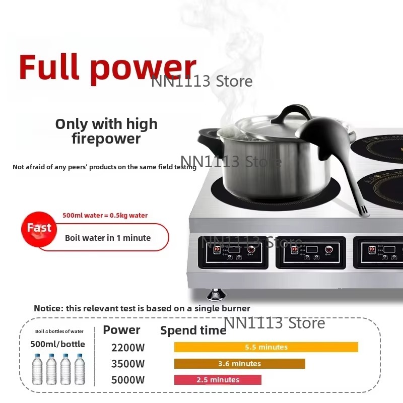 Wok Electric Flat - Kompor Induksi Listrik Daya Tinggi Komersial,