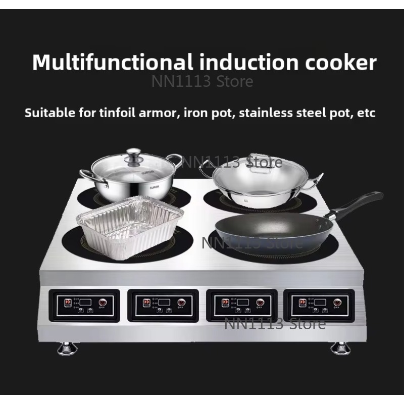 Wok Electric Flat - Kompor Induksi Listrik Stainless Steel Komersial