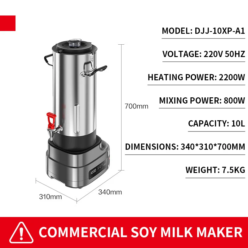 Soy Milk Maker - Pembuat Susu Kedelai Otomatis Penuh 6/10L
