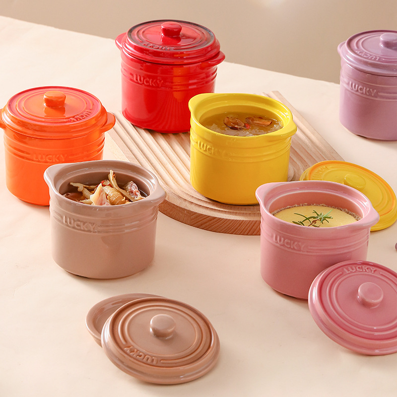 Mangkuk Keramik Tutup Ganda, M - Kitchen Appliances Cooking ulasan dan harga