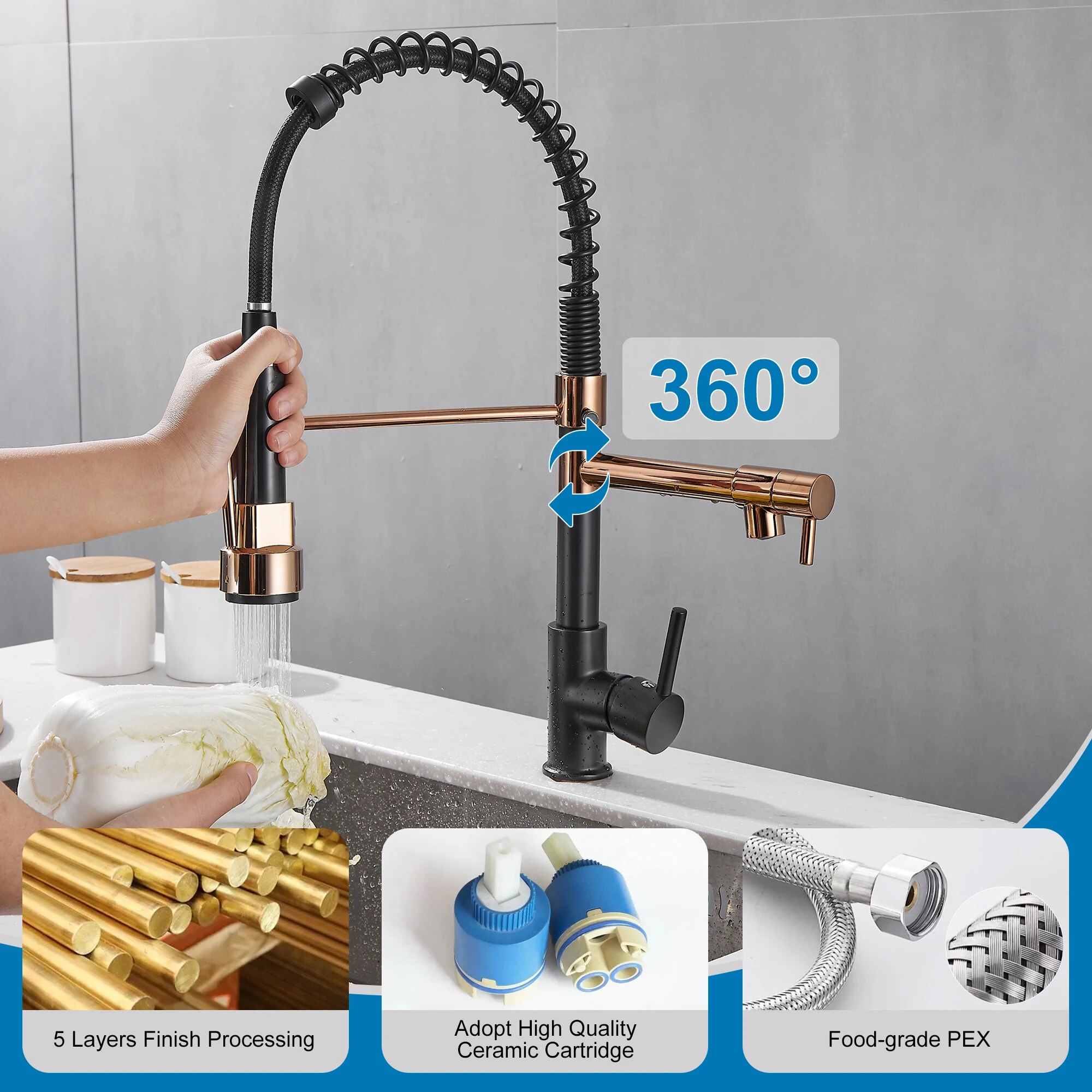 Keran dapur dengan semprotan t - Kitchen Appliances White ulasan dan harga